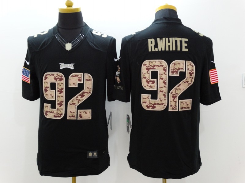 Men's Philadelphia Eagles Reggie White #92 Black Jersey